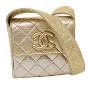 Pre-owned Leather chanel-bags Chanel Vintage , Beige , Dames