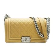 Pre-owned Leather crossbody-bags Chanel Vintage , Beige , Dames