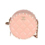 Pre-owned Leather clutches Chanel Vintage , Pink , Dames