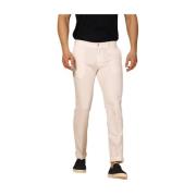 Heren Chino Broek in Wit Katoen-Hennep Mix Mason's , White , Heren