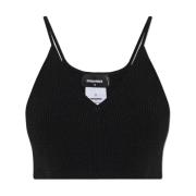 Geribbelde top Dsquared2 , Black , Dames