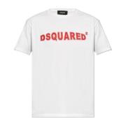 T-shirt met logo Dsquared2 , White , Heren