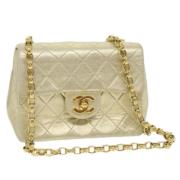 Pre-owned Leather chanel-bags Chanel Vintage , Yellow , Dames