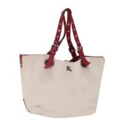 Pre-owned Canvas totes Burberry Vintage , White , Dames