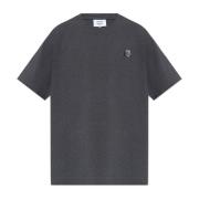 T-shirt met patch Maison Kitsuné , Gray , Heren