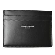 Pre-owned Leather wallets Yves Saint Laurent Vintage , Black , Dames