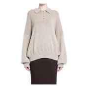 Sepia Cashmere Gebreide Trui Khaite , Beige , Dames