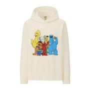 Sesamstraat Groep Hoodie Natuurlijk Kaws , Beige , Heren