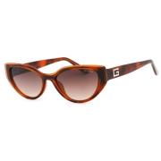 Bruine plastic zonnebril voor vrouwen Guess , Brown , Dames