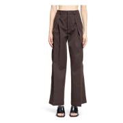 Hoge taille wol cargobroek Burberry , Brown , Dames