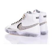 Witte Grijze Sneakers Handgemaakt Eco-Leer Nike , White , Heren