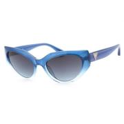 Blauwe Plastic Zonnebril voor Vrouwen Guess , Blue , Dames