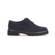 Marine Leren Derby Schoenen Gabor , Blue , Dames