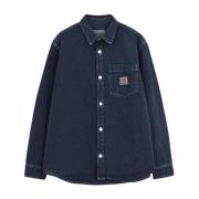 Blauw Katoenen Overhemd met Klassieke Kraag Carhartt Wip , Blue , Dame...