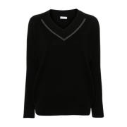 Zwarte Sweaters voor Mannen Brunello Cucinelli , Black , Dames