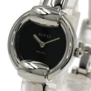 Pre-owned Stainless Steel watches Gucci Vintage , Black , Dames