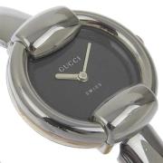 Pre-owned Stainless Steel watches Gucci Vintage , Black , Dames