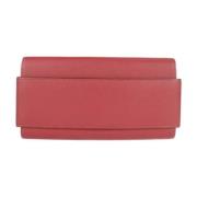 Pre-owned Leather wallets Hermès Vintage , Red , Dames