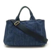 Pre-owned Denim prada-bags Prada Vintage , Blue , Dames