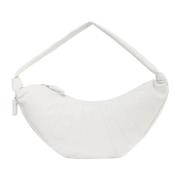 Croissant leren tas met ritssluiting Lemaire , White , Dames