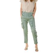 Asia Snake Cargo Broek met Studs Mason's , Green , Dames