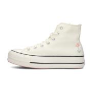 Bloemen Hoge Sneakers Converse , White , Dames