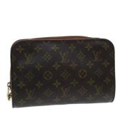 Pre-owned Canvas clutches Louis Vuitton Vintage , Brown , Dames