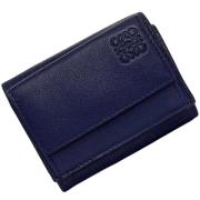 Pre-owned Leather wallets Loewe Pre-owned , Blue , Dames