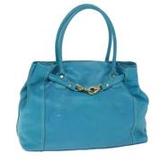 Pre-owned Leather totes Celine Vintage , Blue , Dames