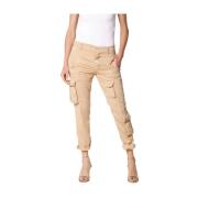 Asia Snake Cargo Broek met Studs Mason's , Beige , Dames