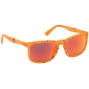 Oranje Acetaat Unisex Zonnebril Diesel , Orange , Unisex