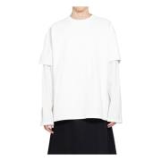 Kokos Crewneck T-shirt met Logo Print Jil Sander , White , Heren