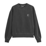 Katoen Antraciet Crewneck Sweatshirt met Logo Carhartt Wip , Gray , Da...