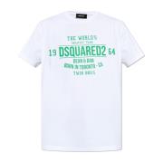 Bedrukt T-shirt Dsquared2 , White , Heren