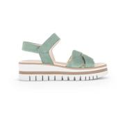 Mint Suède Sandalen Comfortabel Stijlvol Gabor , Green , Dames