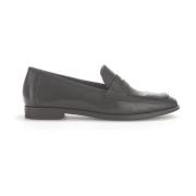 Zwarte Leren Loafers Gabor , Black , Dames