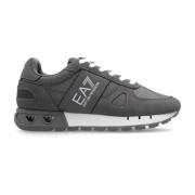 Sportschoenen met logo Emporio Armani EA7 , Gray , Dames