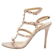 Pre-owned Leather sandals Valentino Vintage , Pink , Dames