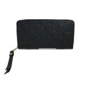 Pre-owned Leather wallets Louis Vuitton Vintage , Black , Dames