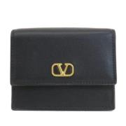 Pre-owned Leather wallets Valentino Vintage , Black , Dames