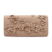 Pre-owned Leather wallets Valentino Vintage , Beige , Dames