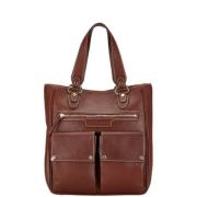 Pre-owned Leather handbags Bvlgari Vintage , Brown , Dames