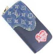 Pre-owned Leather wallets Louis Vuitton Vintage , Blue , Dames