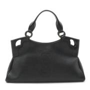 Pre-owned Leather totes Cartier Vintage , Black , Dames