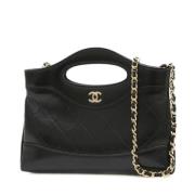 Pre-owned Leather shoulder-bags Chanel Vintage , Black , Dames