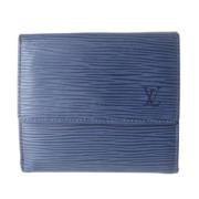 Pre-owned Leather wallets Louis Vuitton Vintage , Blue , Dames