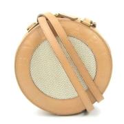 Pre-owned Fabric crossbody-bags Bvlgari Vintage , Beige , Dames