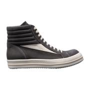 Vintage Leren Hoge Sneakers Rick Owens , Gray , Heren