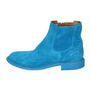 Suede Enkellaarzen voor Vrouwen Moma , Blue , Dames