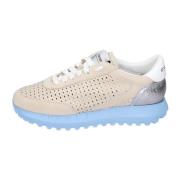 Leren Dames Sneakers Stijlvolle Schoenen Stokton , Beige , Dames